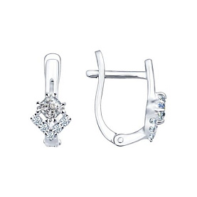 Серьги SOKOLOV - Серебро 925, Фианит (арт. 94021752)