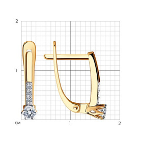 Серьги SOKOLOV - Золото 585, Фианит (арт. 029439)