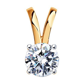 Подвеска SOKOLOV - Золото 585, Фианит (арт. 034950)