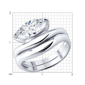 Кольцо SOKOLOV - Серебро 925, Фианит (арт. 94014933)