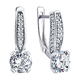 Серьги Diamant - Серебро 925, Фианит (арт. 94-120-02639-1)