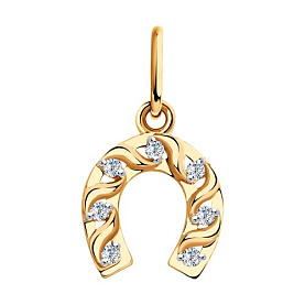 Подвеска SOKOLOV - Золото 585, Фианит (арт. 035569)