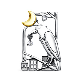 Брошь Кабаровских - Серебро 925, Фианит (арт. 5-167-7983)