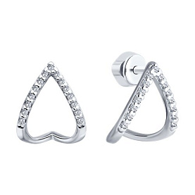 Серьги SOKOLOV - Серебро 925, Фианит (арт. 94026622)
