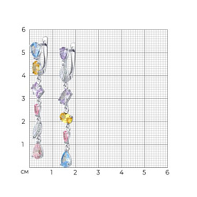 Серьги SOKOLOV - Серебро 925, Фианит (арт. 94026619)