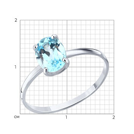 Кольцо SOKOLOV - Серебро 925, Топаз (арт. 92014647)