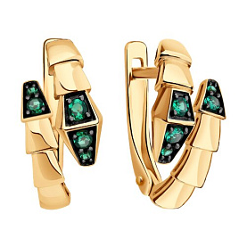 Серьги SOKOLOV - Золото 585, Изумруд (арт. 729167)