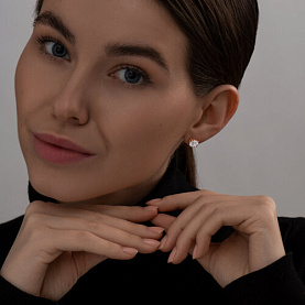 Серьги SOKOLOV - Серебро 925, Фианит (арт. 93022274)