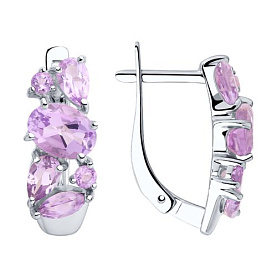 Серьги SOKOLOV - Серебро 925, Аметист (арт. 92022015)