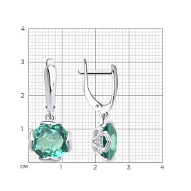 Серьги SOKOLOV - Серебро 925, Кварц, Фианит (арт. 92022047)