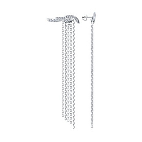 Серьги SOKOLOV - Серебро 925, Фианит (арт. 94025728)