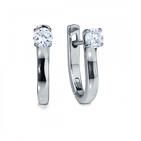 Серьги Platinum Lab. - Платина 950, Бриллиант (арт. ПС-098-01)