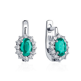 Серьги Platinum Lab. - Платина 950 (арт. ПС-206И-01)