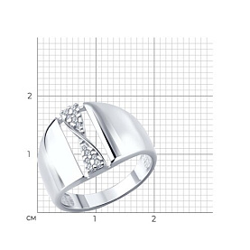 Кольцо SOKOLOV - Серебро 925, Фианит (арт. 94014837)