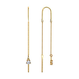 Серьги SOKOLOV - Серебро 925, Фианит (арт. 93021132)