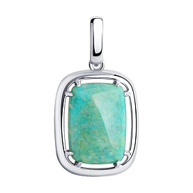 Подвеска Diamant - Серебро 925, Амазонит (арт. 94-330-00897-1)