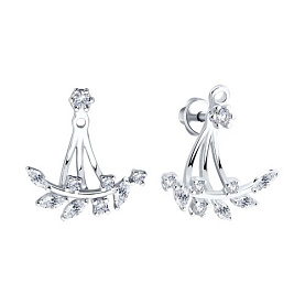 Серьги SOKOLOV - Серебро 925, Фианит (арт. 94025952)