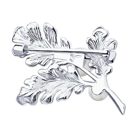 Брошь SOKOLOV - Серебро 925, Жемчуг имитация (арт. 94040132)