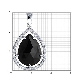 Подвеска SOKOLOV - Серебро 925, Агат, Фианит (арт. 92030563)