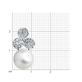 Подвеска SOKOLOV - Серебро 925, Жемчуг синтетический, Фианит (арт. 94033110)