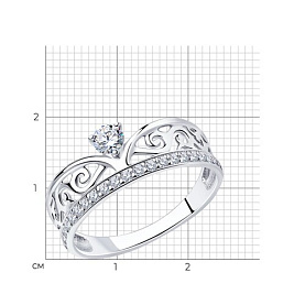 Кольцо SOKOLOV - Серебро 925, Фианит (арт. 94012036)