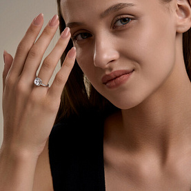 Кольцо SOKOLOV - Серебро 925, Фианит (арт. 94014716)