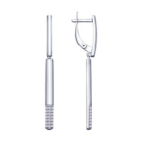 Серьги SOKOLOV - Серебро 925, Фианит (арт. 94022991)