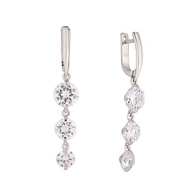 Серьги Мастер Клио - Серебро 925, Фианит (арт. 22С0081С)