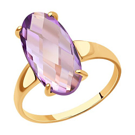Кольцо Diamant - Золото 585, Аметист (арт. 51-310-03012-1)