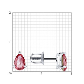 Серьги Diamant - Серебро 925, Кристалл (арт. 94-122-00210-2)