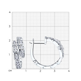 Серьги Diamant - Серебро 925, Фианит (арт. 94-120-02299-1)