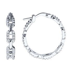 Серьги SOKOLOV - Серебро 925, Фианит (арт. 94026801)