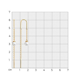 Серьги Diamant - Серебро 925, Жемчуг культивированный (арт. 93-323-01495-2)