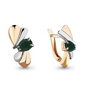 Серьги Аквамарин - Серебро 925, Агат (арт. 4489509.6)