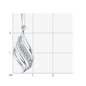 Подвеска Diamant - Серебро 925, Фианит (арт. 94-130-00197-1)