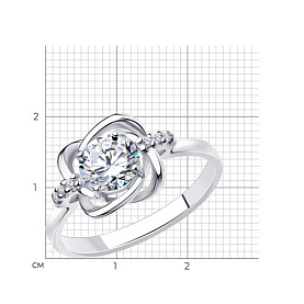 Кольцо SOKOLOV - Серебро 925, Фианит (арт. 94012693)
