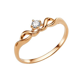 Кольцо ЮФ Династия - Золото 585, Фианит (арт. 005121-1100)