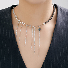 Колье Diamant - Серебро 925, Гематит (арт. 94-370-00036-1)