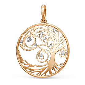 Подвеска ЮФ Династия - Золото 375, Фианит (арт. 101828-5102)