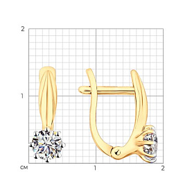 Серьги SOKOLOV - Серебро 925, Фианит (арт. 93022367)