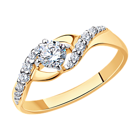 Кольцо SOKOLOV - Серебро 925, Фианит (арт. 93010617)