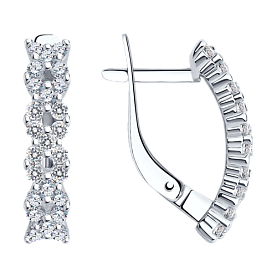 Серьги SOKOLOV - Серебро 925, Фианит (арт. 94022398)