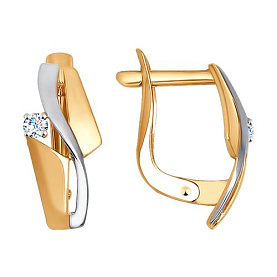 Серьги SOKOLOV - Золото 375, Фианит (арт. 027266-4)