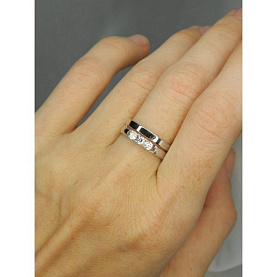 Кольцо Галатея - Серебро 925, Фианит (арт. 6202.1)