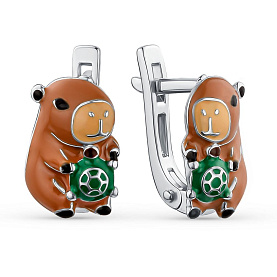 Серьги Мириада - Серебро 925, Эмаль (арт. 901022812)