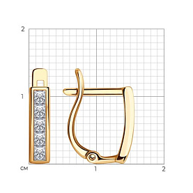 Серьги SOKOLOV - Золото 375, Фианит (арт. 028743-4)