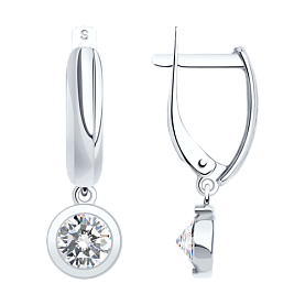 Серьги SOKOLOV - Серебро 925, Фианит (арт. 94022638)