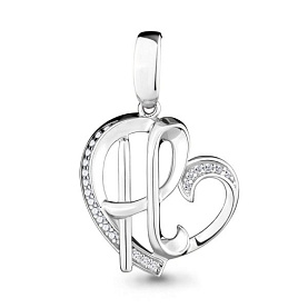 Подвеска Аквамарин - Серебро 925, Фианит (арт. 24005А.5)