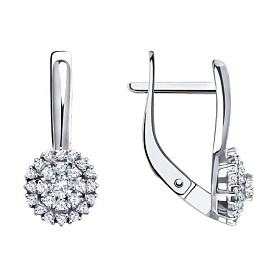 Серьги Diamant - Золото 585, Фианит (арт. 52-120-01945-1)
