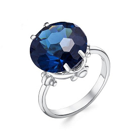 Кольцо Красная пресня - Серебро 925, Синтетический ситалл (арт. 2372205Д14)